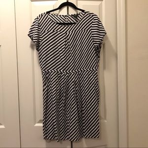 J.crew navy blue and white dress size 14